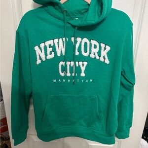Green hoodie